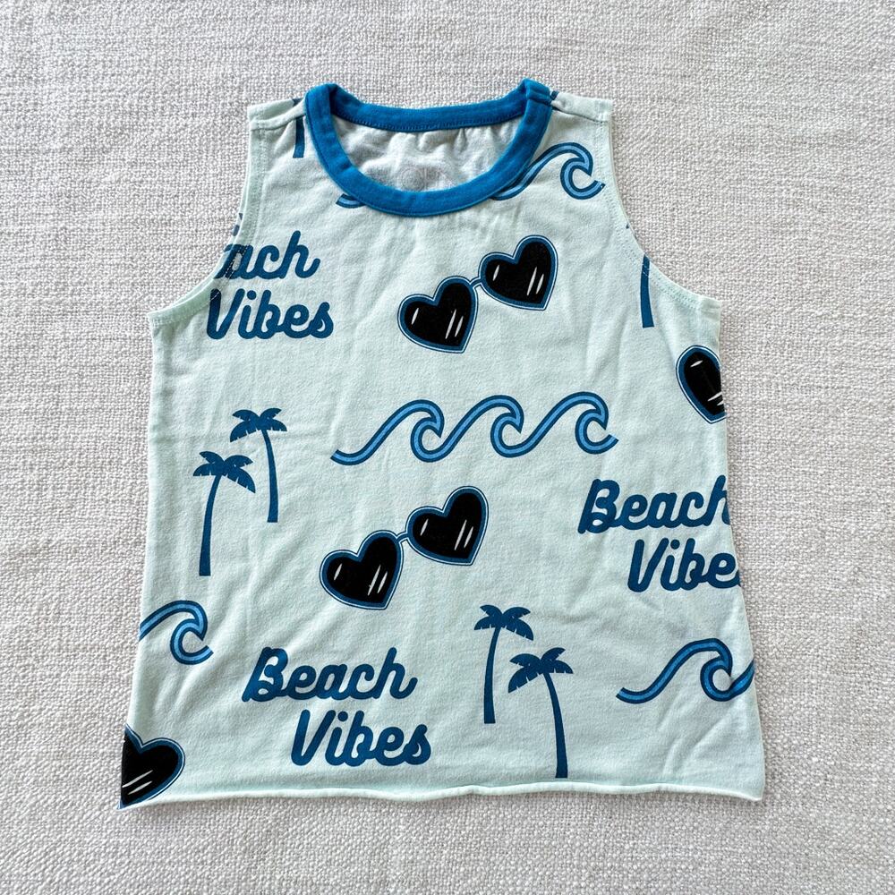 NEW Chaser Blue Beach Vibes Tank Girl's 6